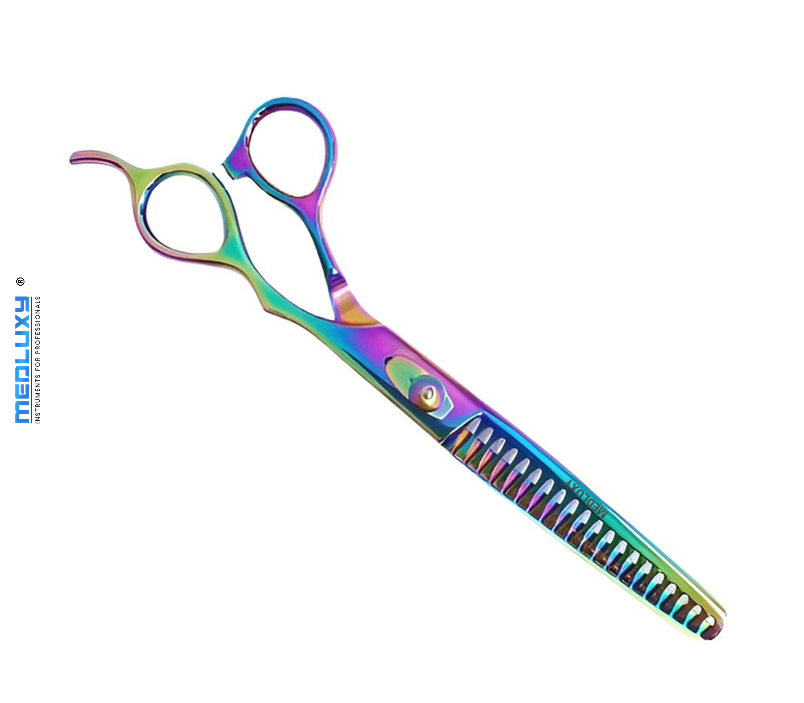 Medluxy PET - Chunker - 7 inch / 18 cm - 20 Tanden - Rechtshandig - Multi kleur